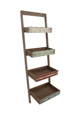 Kansas Jayhawks Farmhouse Wood Shelving Unit