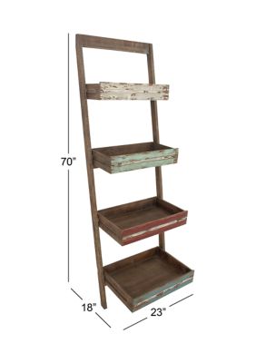 Kansas Jayhawks Farmhouse Wood Shelving Unit