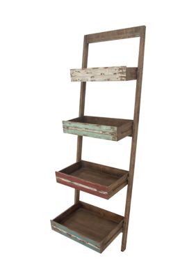 Kansas Jayhawks Farmhouse Wood Shelving Unit