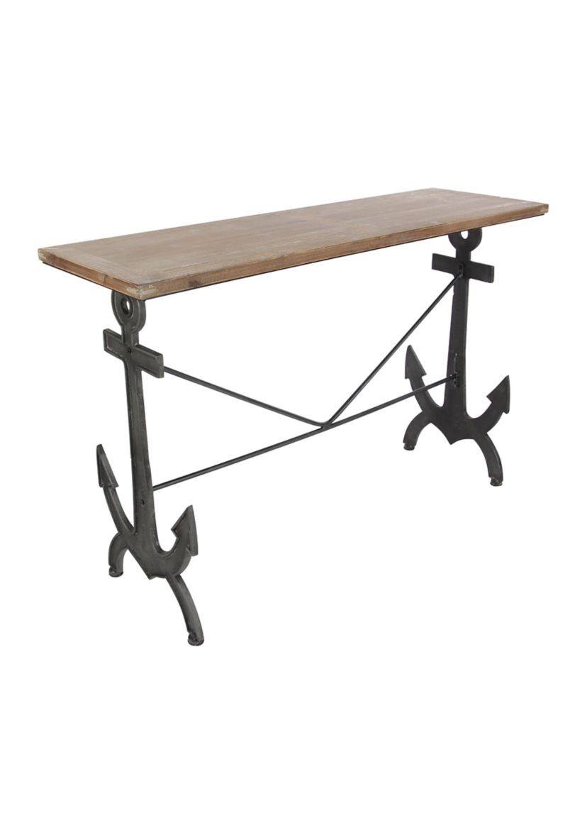 Coastal Metal Console Table
