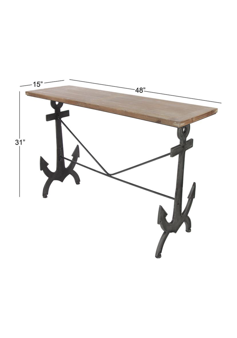 Coastal Metal Console Table