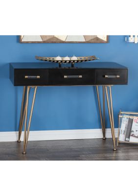 Wood Metal Console Table