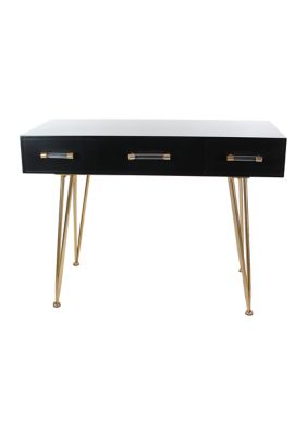 Wood Metal Console Table