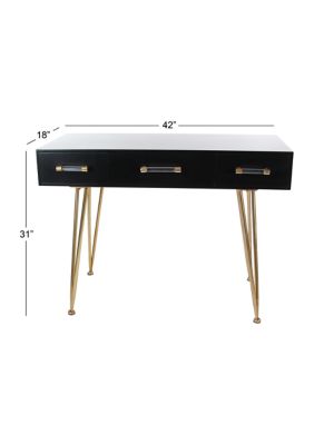 Wood Metal Console Table