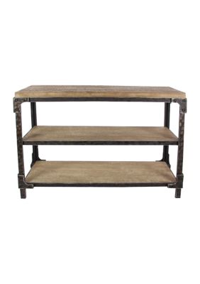 Industrial Wood Console Table