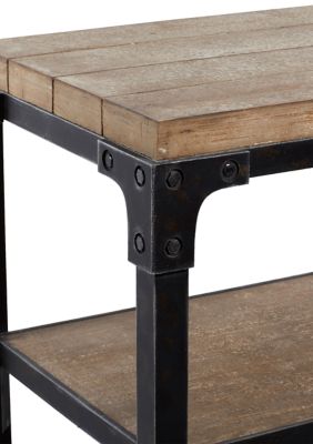 Industrial Wood Console Table