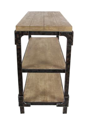 Industrial Wood Console Table