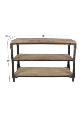 Industrial Wood Console Table