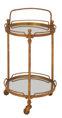 Traditional Metal Bar Cart