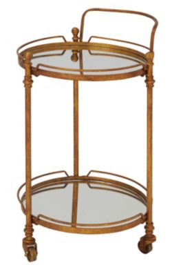 Traditional Metal Bar Cart