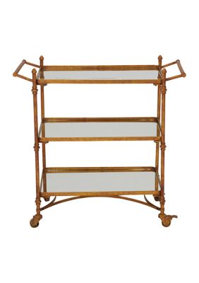 Traditional Metal Bar Cart