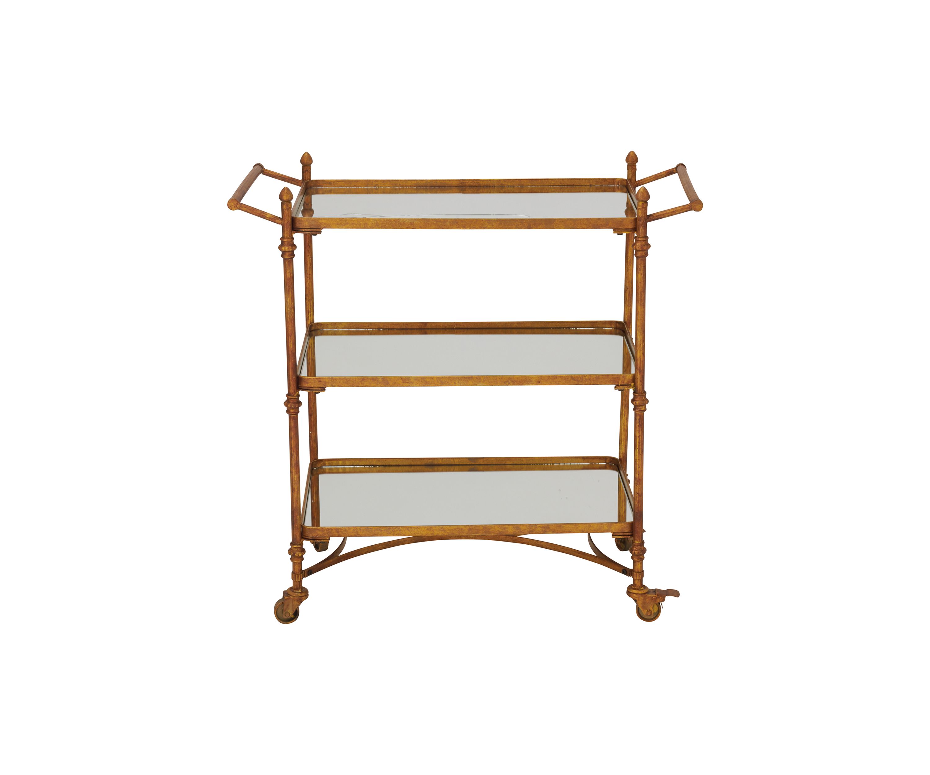 Traditional Metal Bar Cart