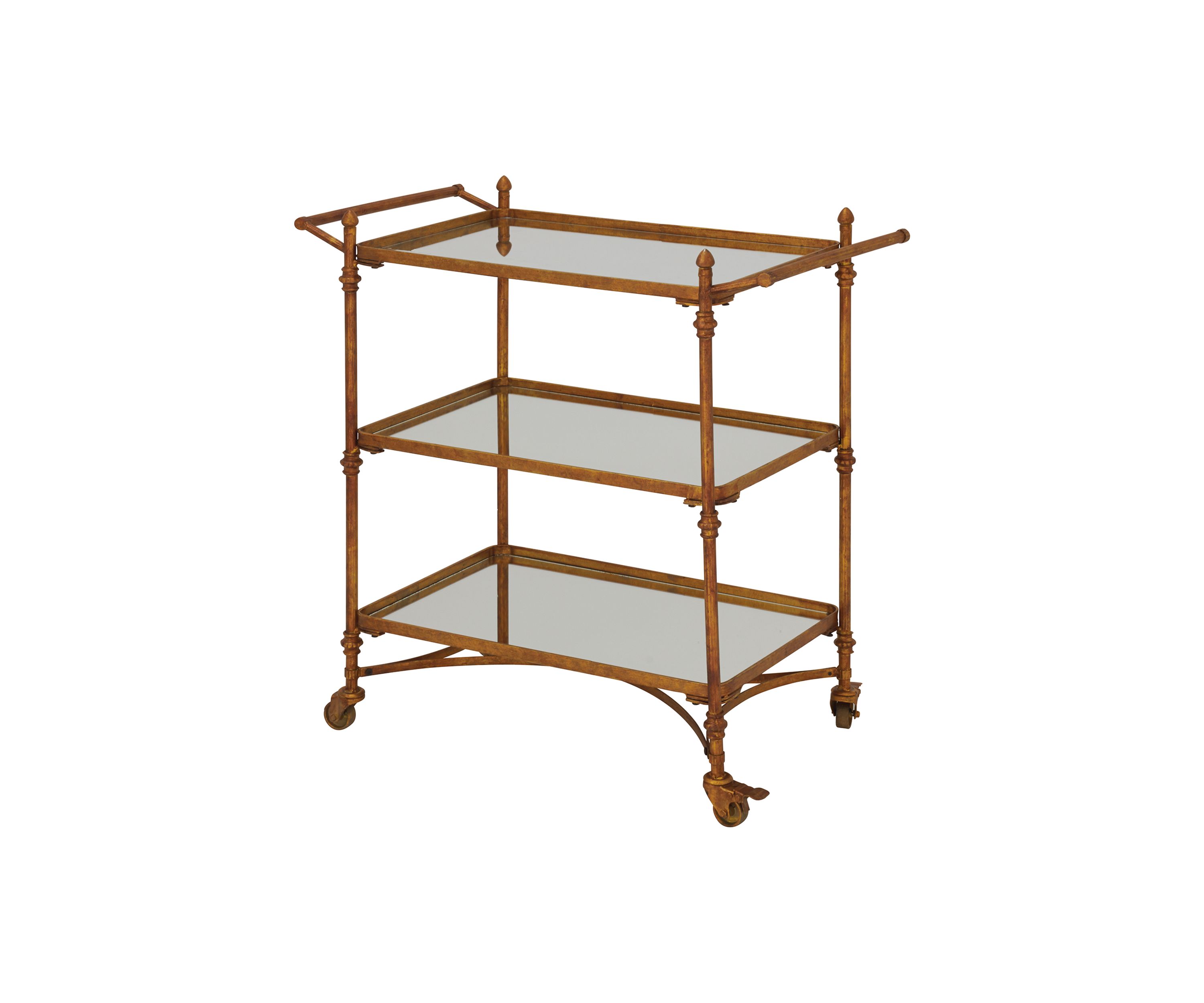 Traditional Metal Bar Cart