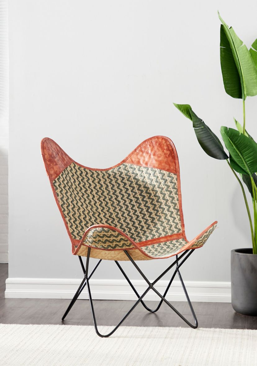 Rustic Canvas Butterfly Chair