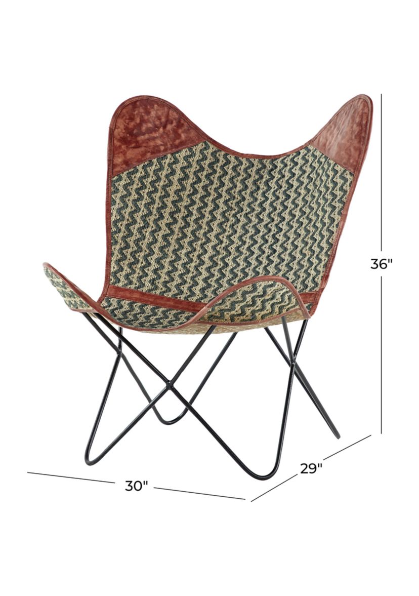 Rustic Canvas Butterfly Chair