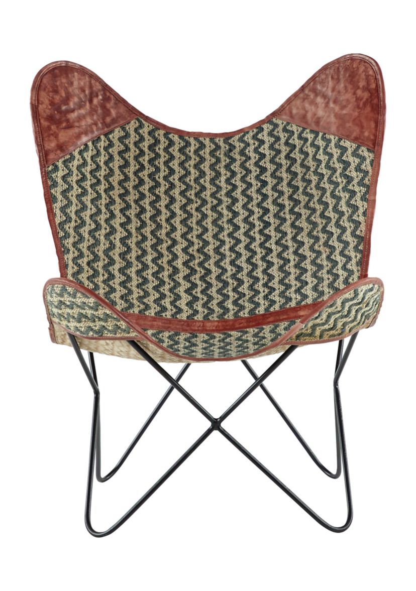 Rustic Canvas Butterfly Chair