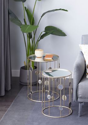 Contemporary Metal Accent Table - Set of 2