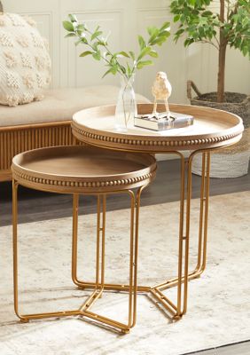 Contemporary Wooden Accent Table - Set of 2