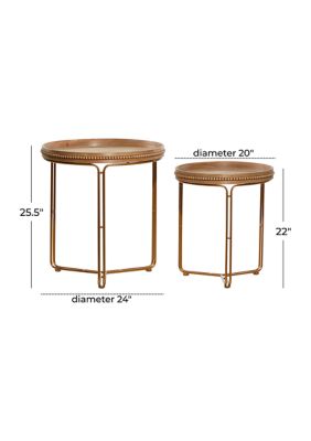 Contemporary Wooden Accent Table - Set of 2