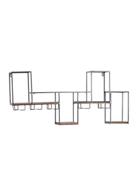 Contemporary Metal Wall Wine Rack