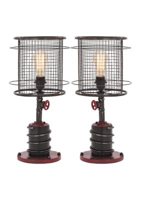 Monroe Lane Industrial Accent Table Lamp - Set of 2 | belk