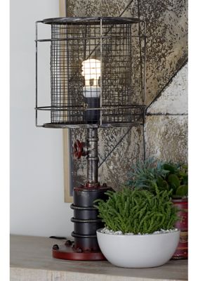 Industrial Metal Accent Lamp - Set of 2