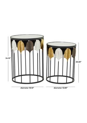 Contemporary Metal Accent Table - Set of 2