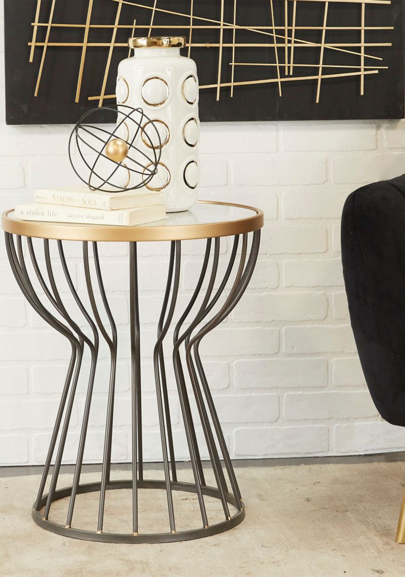 Contemporary Metal Accent Table