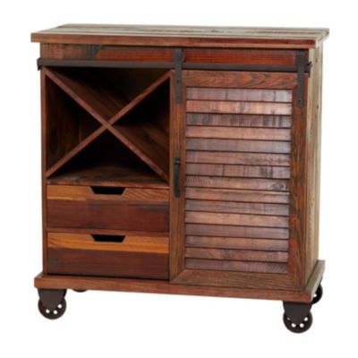 Monroe Lane Farmhouse Wood Cabinet, Brown