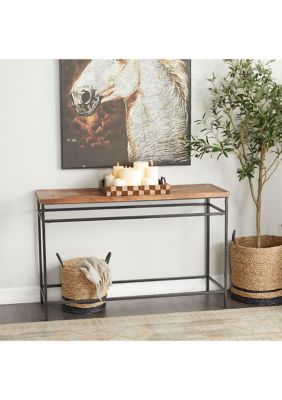 Rustic Metal Console Table