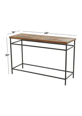 Rustic Metal Console Table