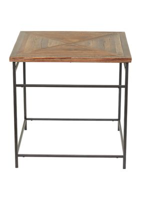 Rustic Metal Accent Table