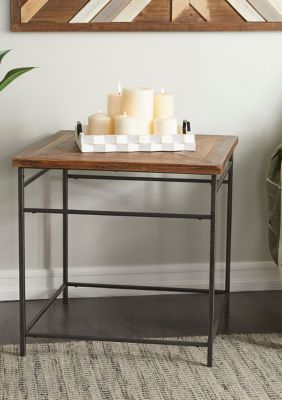 Rustic Metal Accent Table