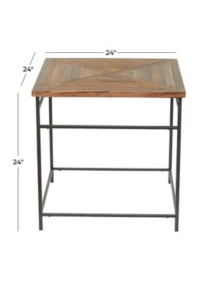 Rustic Metal Accent Table