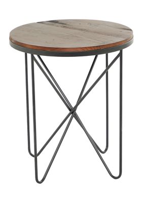 Rustic Metal Accent Table