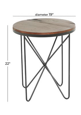 Rustic Metal Accent Table