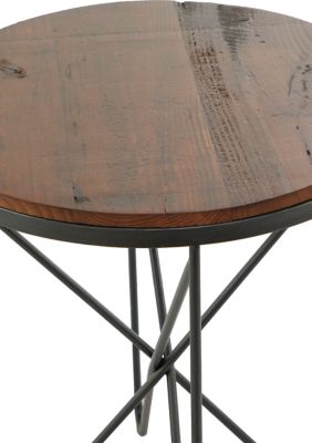 Rustic Metal Accent Table