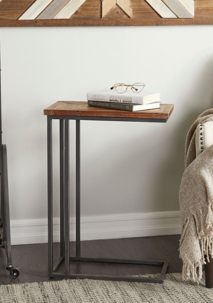 Rustic Metal Accent Table
