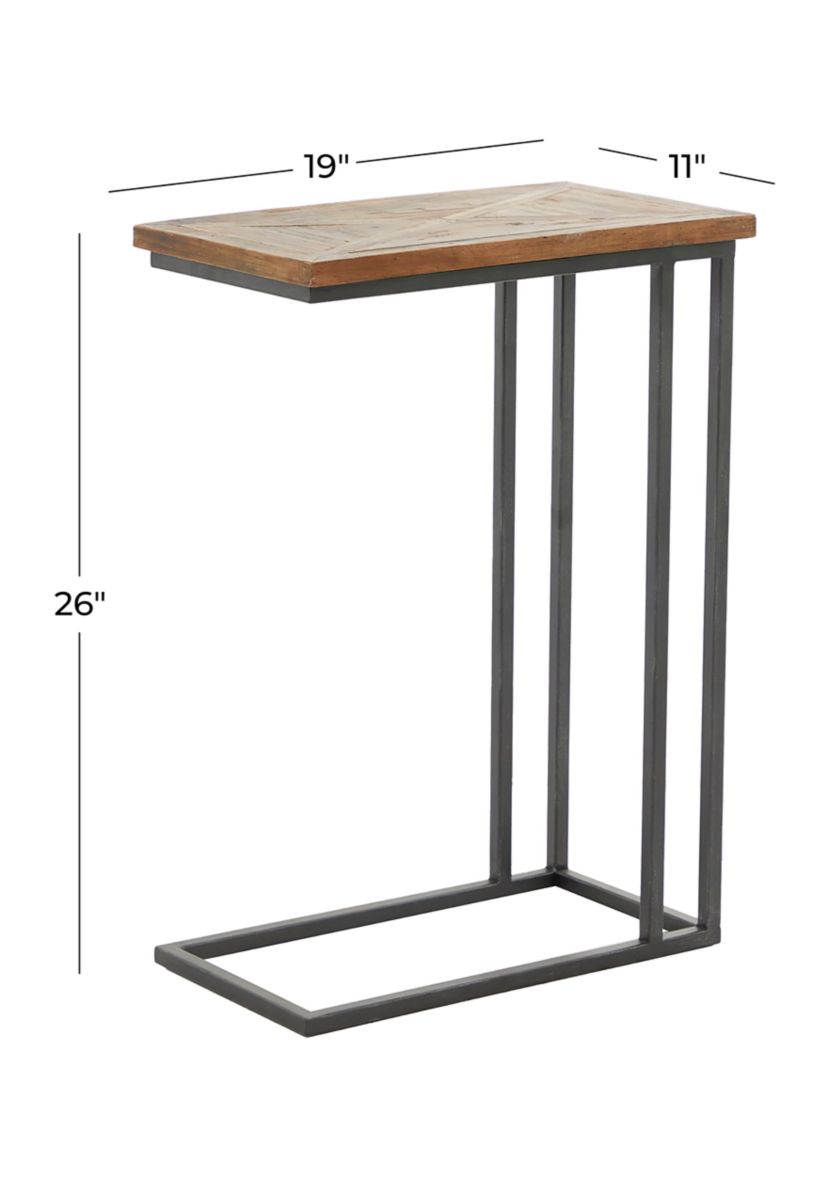 Rustic Metal Accent Table