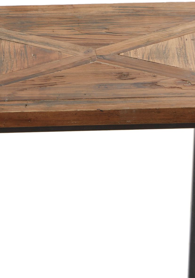 Rustic Metal Accent Table