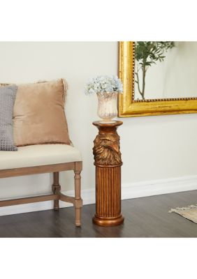 Traditional Polystone Pedestal Table