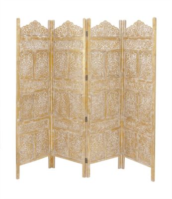 Traditional Wooden Room Divider Screen