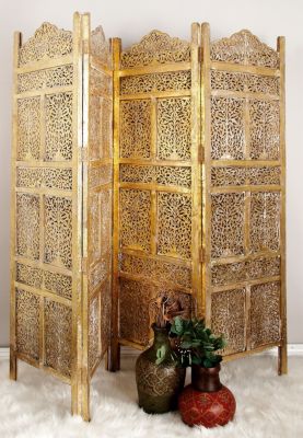 Traditional Wooden Room Divider Screen