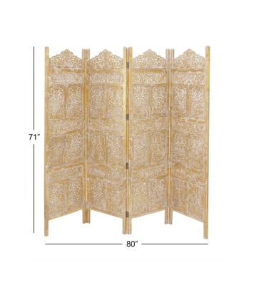 Traditional Wooden Room Divider Screen