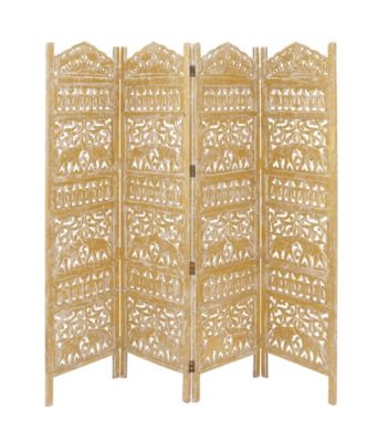 Traditional Wooden Room Divider Screen