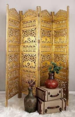 Traditional Wooden Room Divider Screen