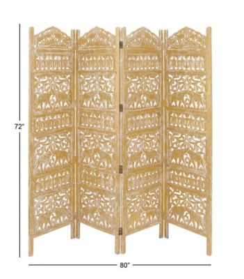 Traditional Wooden Room Divider Screen