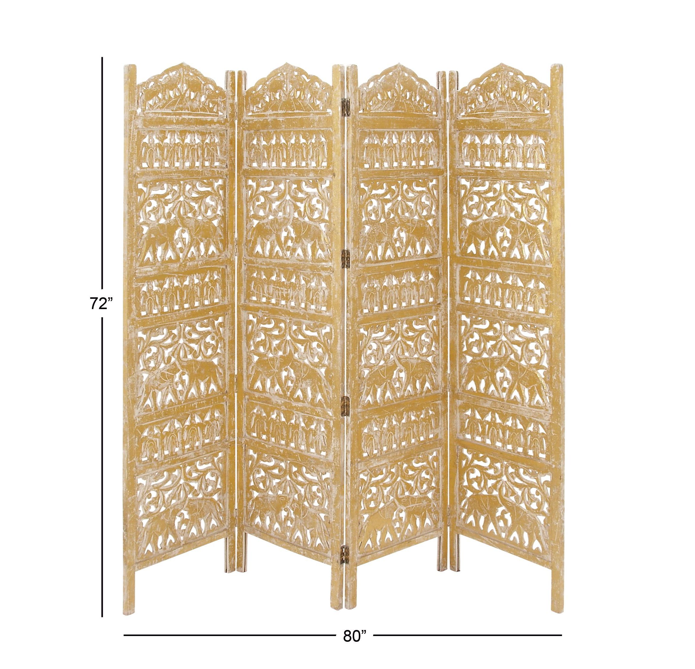 Traditional Wooden Room Divider Screen