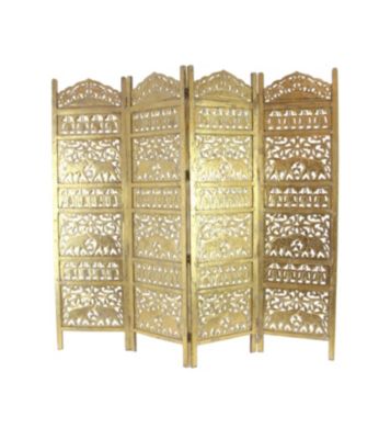 Traditional Wooden Room Divider Screen