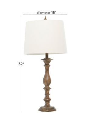 Traditional Polystone Table Lamp - Set of 2